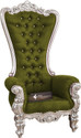 CRUZ INTERNATIONAL Maharaja Silver Mango Solid Wood Living Room Chair (Finish Color - Silver, Pre-assembled)