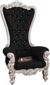 CRUZ INTERNATIONAL Maharaja Silver Mango Solid Wood Living Room Chair (Finish Color - Silver, Pre-assembled)