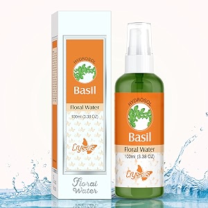 crysalis 100 pure natural basil hydrosol uncut steam distilled leaves of ocimum sanctum purified floral water cosmetic grade facial aromatic mist spray nourishes moisturizes dry skin amp acne-100 ml