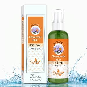 crysalis 100 pure natural chamomile hydrosol uncut steam distilled flowers of matricaria chamomilla purified floral water facial aromatic mist spray for skin irritation balances skin tone - 100 ml
