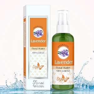 crysalis 100 pure natural lavender floral water hydrosol purified uncut cold pressed dried leaves of lavandula angustofolia cosmetic grade aromatic mist spray for face body and skin care -100 ml