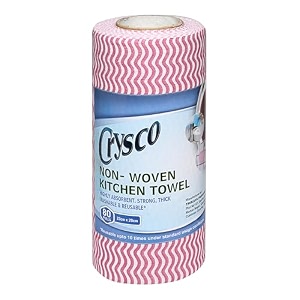 crysco non-woven reusable amp washable kitchen towel roll wipes 1roll  80 wipes