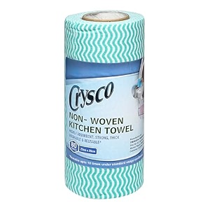 crysco non-woven reusable amp washable kitchen towel roll wipes 1roll  80 wipes