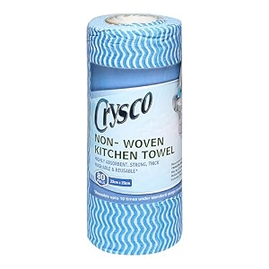 crysco non-woven reusable amp washable kitchen towel roll wipes 1roll  80 wipes