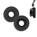 Crysendo 10mm Thick Headphone Cushion for Plantronics H251, H261, H351, H361, HW251, HW261, AH450, AH460, SupraPlus Headphones | Replacement Headphone Cushion Foam Sponge (1 Pairs) (Black)
