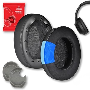 crysendo cooling gel headphone cushion for son-y wh-1000xm4 over-ear headphone  relaxing cool gel cushion super soft pain reducing earpads  high-density noise isolation foam ear pads black