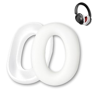 crysendo covers for headphone cushion compatible with son-y wh-1000xm4 headphones  comfortable headphone protector cover  soft high elasticity silicone covers white
