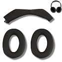 Crysendo Combo of Headphone Cushion &amp; Headband for Sony MDR-XB450, XB450AP, XB550AP&amp; WH-XB700 Headphones | Replacement Earpads Earcups Cover | Protein Leather &amp; Memory Foam Ear Cushion (Black)