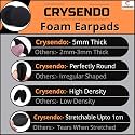 Crysendo Headphone Cushion (50mm+55mm+60mm+65mm+70mm) 10Pcs 5mm Thick Replacement Earpads for Headphone Sponge Cover|High-Density Foam Ear Cushion for Headphones for Comfort and Long Life