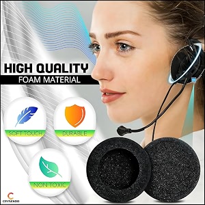 crysendo headphone cushion 50mm 5mm thick foam earpads 6 pieces black