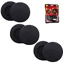Crysendo Headphone Cushion 55mm / 5.5cm + 65mm / 6.5cm 8 Pcs 5mm Thick Replacement Headphone Cushion Foam Sponge Ear Pads | High Density Foam for Enhanced Comfort and Long Life 4 Pairs = 8 Pieces
