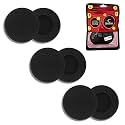 Crysendo 55mm Foam Ear Pads, 10mm Thick, 6 pcs, Black, Headphone Cushions