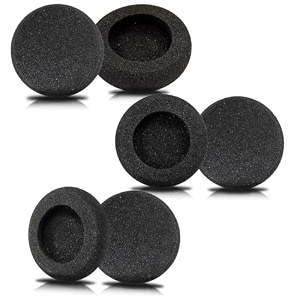 crysendo 60mm foam ear pads 10mm thick 6 pcs black headphone cushions