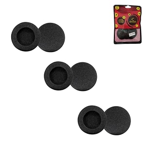 crysendo headphone cushion 65mm  65cm  10mm extra thick replacement earpads soft sponge cover ear muffs  high-density foam for enhanced comfort amp long life  pack of 6pcs3pairs black