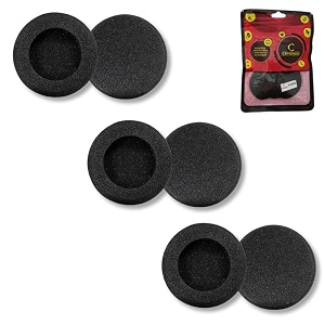 crysendo headphone cushion 65mm  65cm  5mm thick replacement earpads soft sponge cover ear muffs  high-density foam for enhanced comfort amp long life  pack of 6 pcs  3 pairs black