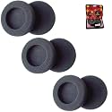 Crysendo Headphone Cushion 70mm/7cm, 10mm Thick Foam Earpad, 6 Pcs, (Black)