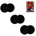 Crysendo 60mm/6cm Headphone Cushion Replacement Pads Protein Leather Black