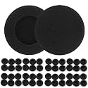 Crysendo Headphone Cushion Replacement Headphone Cushion 70mm / 7cm Foam Sponge Ear Pads (50 Pairs) 5MM Thick