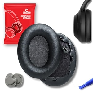 crysendo headphone cushion for sony wh 1000xm4  replacement ear pads cushions soft protein leather  superior noise isolation memory foam earpads black