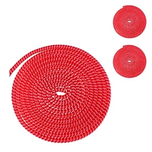 crysendo spiral cable protector and cord winder 3 pcs 15m red cord set