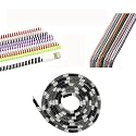 CRYSENDO Spiral (3 Pcs Combo, 1.5 Meters / 150 cms) Cable Cord Protectors for Mobile Phone Charging Cable Earphones (3 Pcs Combo Triple Colour + Metallic + TPU)