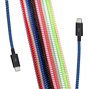 crysendo spiral cable protector and cord winder 3 pcs pearl wire guards