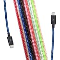 Crysendo Spiral Cable Protector and Cord Winder, 3 pcs, Pearl, Wire Guards