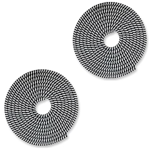 crysendo spiral triple colors 28 meters each-full size cable cord protectors winders for mobile phone charging cable earphones black amp white 2pcs