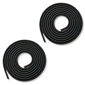 crysendo spiral triple colors 15 meters each-full size cable cord protectors winders for mobile phone charging cable earphones jet black 2pcs