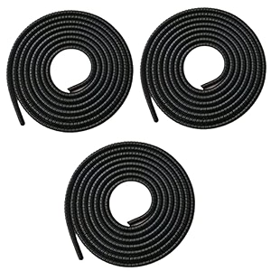 crysendo spiral triple colors 15 meters cable protector  full size cable cord charger protector saver winder for mobile phone charging cable earphones crimson red - 3 pcs
