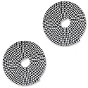CRYSENDO Spiral Triple Colors 2.8 Meters Each-Full Size Cable Cord Protectors Winders for Mobile Phone Charging Cable Earphones (Black &amp; White, 2Pcs)