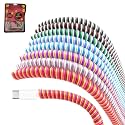 CRYSENDO Spiral Triple Colors 1.5 Meters Each-Full Size Cable Cord Protectors Winders for Mobile Phone Charging Cable Earphones (B: Triple Colour (2Pcs))