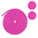 Crysendo 1.5m Metallic Spiral Cable Protector Wrap, Hot Pink, Pack of 3