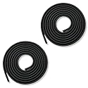 CRYSENDO Spiral Triple Colors 1.5 Meters Each-Full Size Cable Cord Protectors Winders for Mobile Phone Charging Cable Earphones (Jet Black, 2Pcs)