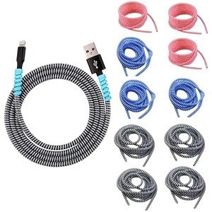 crysendo spiral cable protector and cord winder 10 pcs 20 pcs plastic