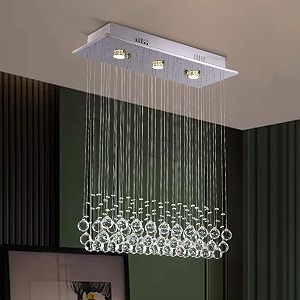 CRYSTA WORLD Raindrop K9 Crystal Modern Chandelier