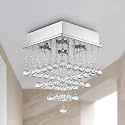 CRYSTA WORLD Raindrop K9 Crystal Modern Chandelier