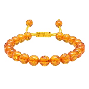 crystal bracelet for women men - aaa grade original healing gemstone adjustable bracelet for yoga reiki meditation feng shui amber