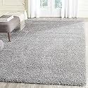 Shaggy Modern Rug Soft Handwoven Plain California Premium Shag Collection with 2x12 feet (60 x 360 cm) Silver Color 5 cm Pile Height for Living Room|Home and Bedroom