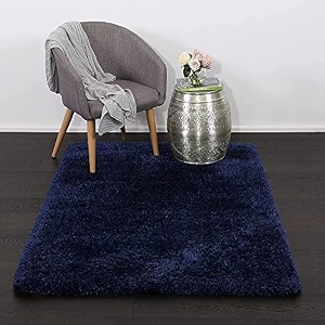 soft handwoven fiber modern rug plain california premium shaggy with plain color 5 cm pile height for home and bedroom 5x8 feet150 x 240 cm blue