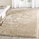 Soft Handwoven Fiber Modern Rug Plain California Premium Shaggy with Plain Color 5 cm Pile Height for Home and Bedroom (5x7 feet/150 x 210 cm, Cream)