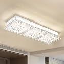 Crystal Ceiling Light Flush Mount Modern Rectangle Ceiling Light Fxiture