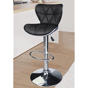 crystal creek vortex modern hexa pu leather adjustable swivel bar stools with back set of 1 suitable for kitchen cafeteria diningpubs officeshops black