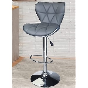 crystal creek vortex modern hexa pu leather adjustable swivel bar stools with back set of 1 suitable for kitchen cafeteria diningpubs officeshops grey