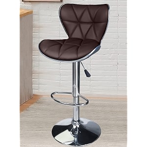 crystal creek vortex modern hexa pu leather adjustable swivel bar stools with back set of 1 suitable for kitchen cafeteria diningpubs officeshops brown