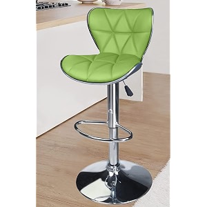 crystal creek vortex modern hexa pu leather adjustable swivel bar stools with back set of 1 suitable for kitchen cafeteria diningpubs officeshops green