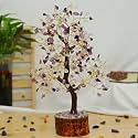Amethyst &amp; Clear Quartz Crystal Bonsai Tree - Handmade Home Decor Showpiece for Vastu - Gift for Hall Decoration - Crystal Tree