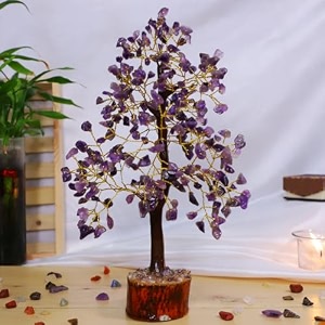 amethyst crystal tree handmade home decor items crystal bonsai tree showpiece for home decor vastu gift items for home decoration hall decoration items healing crystals tree gifts