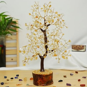 crystal tree of life for positive energy and good luck handmade home decor items crystal bonsai tree showpiece for vastu and gift item healing crystals tree multi color 4
