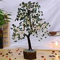 Green Jade Crystal Tree Handmade Home Decor Items Crystal Bonsai Tree Showpiece for Home Decor Vastu Gift Items for Home Decoration Hall Decoration Items Healing Crystals Tree Gifts